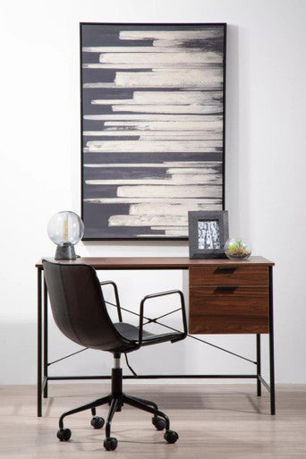 Astratto Black and Natural Canvas Wall Art Orsina