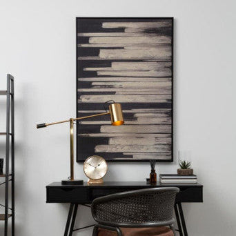Astratto Black and Natural Canvas Wall Art Orsina