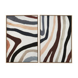 Astratto Set Of Two Multi Coloured Abstract Wall Art Orsina