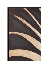 Astratto Canvas Black Leaf Design Wall Art Orsina