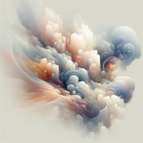 Elegant abstract Wall Art Canvas featuring soft clouds and pastel hues for modern home decor