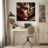 Abstract Wall Art Canvas featuring a colourful face design for modern home decor