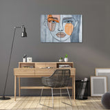 Stylish Wall Art Canvas featuring an abstract face design for modern home decor