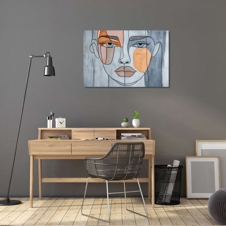 Stylish Wall Art Canvas featuring an abstract face design for modern home decor