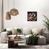 Colourful Wall Art Canvas depicting a cosmic swirl design, enhancing modern living room decor