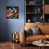 Stunning abstract Wall Art Canvas featuring swirling cosmic colours, perfect for modern home decor.