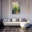 Contemporary Wall Art Canvas featuring a vibrant green plant for modern home decor