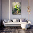 Contemporary Wall Art Canvas featuring a vibrant green plant for modern home decor