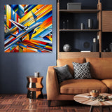 Vibrant Wall Art Canvas featuring a modern airplane design in bright colours for stylish home decor