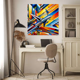 Vibrant Wall Art Canvas featuring abstract planes and colourful patterns for modern decor
