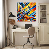 Vibrant Wall Art Canvas featuring abstract planes and colourful patterns for modern decor