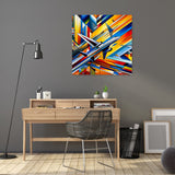 Vibrant Wall Art Canvas featuring a modern airplane design, perfect for enhancing office decor