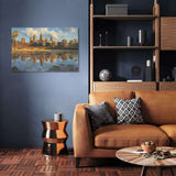 Beautiful Wall Art Canvas featuring a serene landscape with palm trees and a peaceful reflection