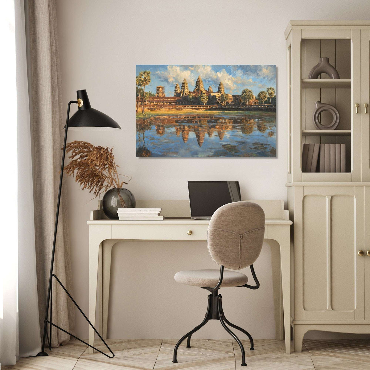 Stunning Wall Art Canvas of scenic landscape reflecting serene waters, ideal for home decor
