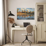 Stunning Wall Art Canvas of scenic landscape reflecting serene waters, ideal for home decor