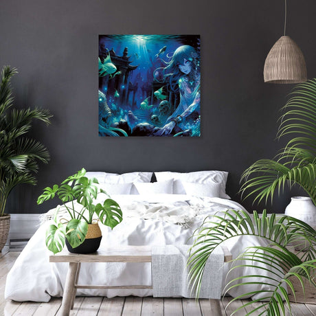 Stunning Wall Art Canvas featuring a mystical underwater scene for modern home decor