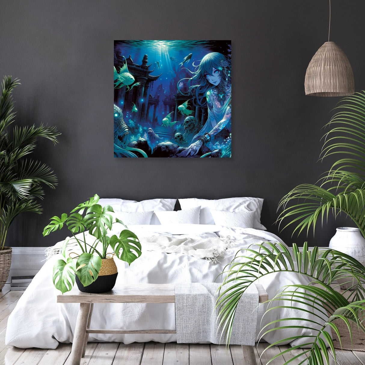 Stunning Wall Art Canvas featuring a mystical underwater scene for modern home decor