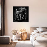 Vintage camera wall art canvas displaying a classic design, perfect for home decor enthusiasts