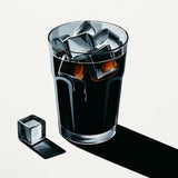Stylish wall art canvas featuring a glass of ice with melting cubes for modern home decor