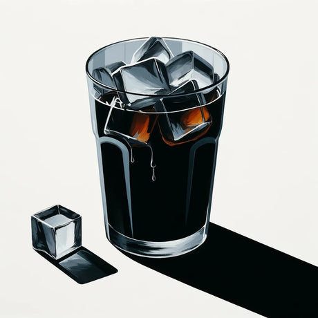 Stylish wall art canvas featuring a glass of ice with melting cubes for modern home decor