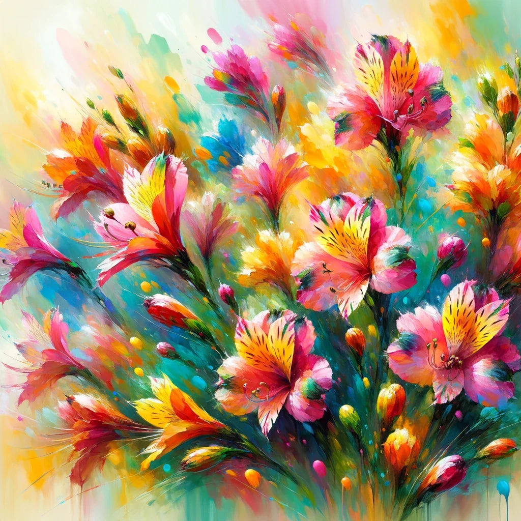 Vibrant floral Wall Art Canvas featuring colourful blooming flowers for home decor