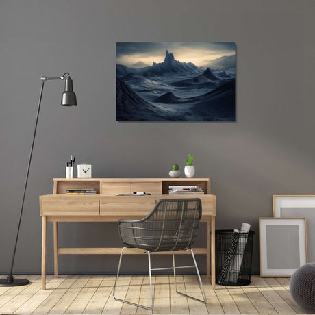 Stunning Wall Art Canvas featuring a dramatic mountain landscape, perfect for modern home decor