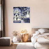 Enchanting Wall Art Canvas featuring a whimsical laboratory scene with magical elements