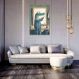 Whimsical Wall Art Canvas featuring a crocodile in pyjamas in front of a mirror