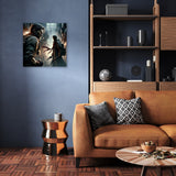 Stylish wall art canvas featuring a dramatic urban scene, perfect for modern interiors