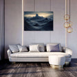 Stunning Wall Art Canvas of a Mountain Landscape in Soft Lighting for Elegant Living Spaces