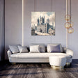Elegant wall art canvas depicting a grand castle landscape for modern home decor