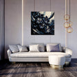 Elegant wall art canvas featuring abstract floral design, ideal for modern living spaces