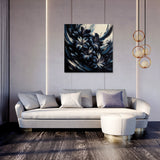 Elegant wall art canvas featuring abstract floral design, ideal for modern living spaces