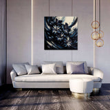 Elegant wall art canvas featuring abstract floral design, ideal for modern living spaces