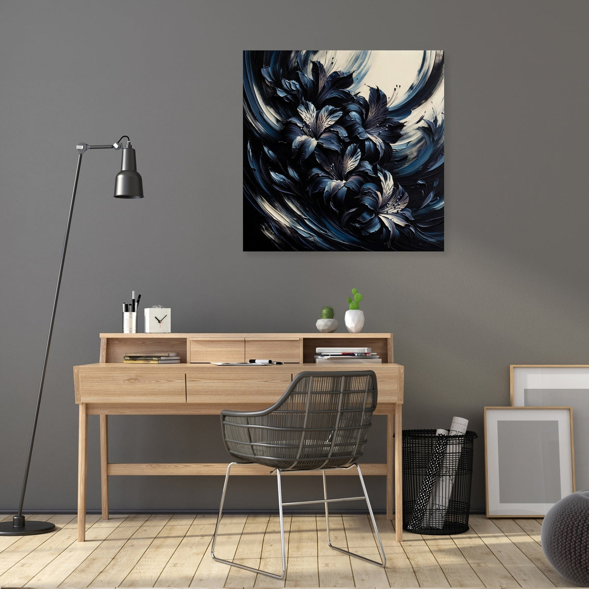 Stylish wall art canvas featuring abstract floral design for modern home decor