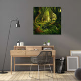 HOME ART HAVEN Wall Art Canvas featuring a lush green forest scene to enhance your decor