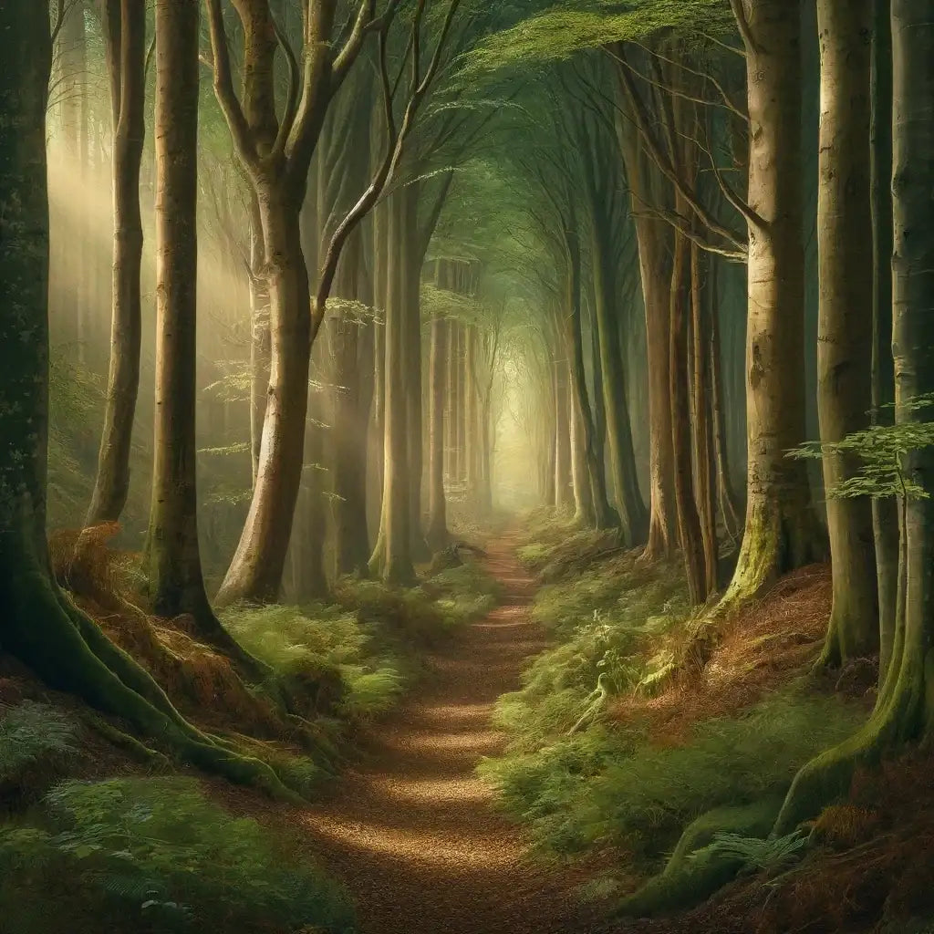 Serene forest pathway printed on Wall Art Canvas for a calming home decor touch