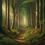 Serene forest pathway printed on Wall Art Canvas for a calming home decor touch