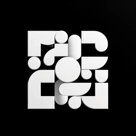 Contemporary abstract Wall Art Canvas featuring geometric shapes on a black background