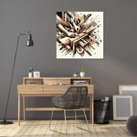 Modern abstract Wall Art Canvas in neutral tones for stylish home decoration