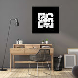 Modern abstract Wall Art Canvas featuring geometric shapes in a stylish black and white design