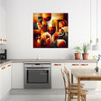 Vibrant Wall Art Canvas featuring abstract fruit and glass design for stylish kitchen decor