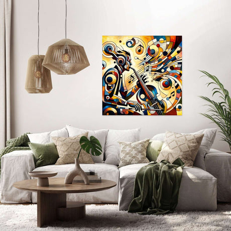 Abstract Wall Art Canvas featuring vibrant colours and dynamic shapes for modern home decor