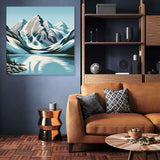 Stunning Wall Art Canvas featuring serene mountains and lake, ideal for modern home decor
