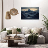 Stunning Wall Art Canvas featuring a dramatic mountain landscape at sunset, enhancing home decor