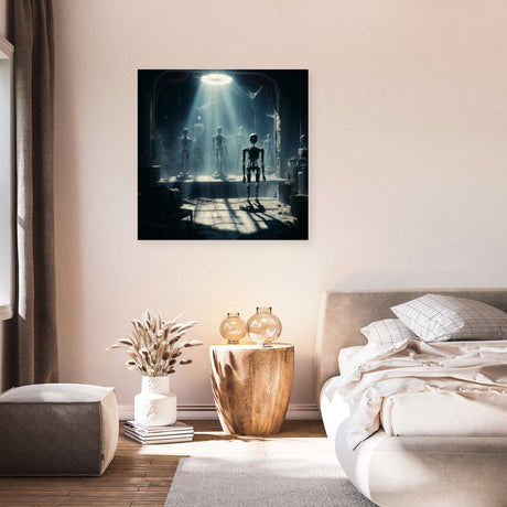 Contemporary Wall Art Canvas featuring a dramatic scene with light and shadows for home decor