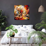 Vibrant Wall Art Canvas featuring abstract floral design, perfect for modern home decor