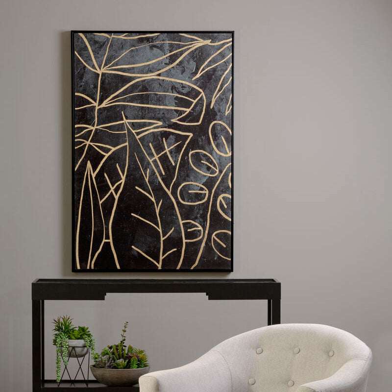 Astratto Canvas Black and Gold Wall Art Orsina