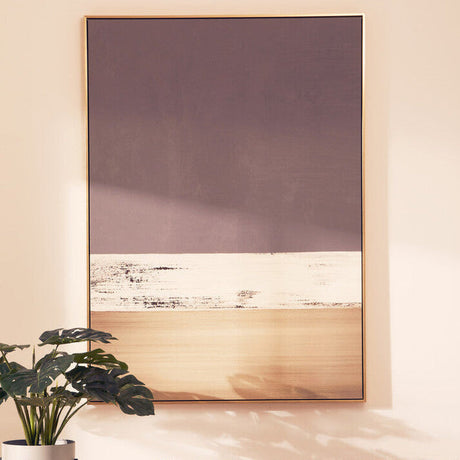 Orsina Abstract Wall Art with Soft Earth Tones and Gold Frame for Elegant Home Decor
