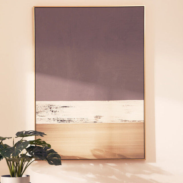 Orsina Abstract Wall Art with Soft Earth Tones and Gold Frame for Elegant Home Decor